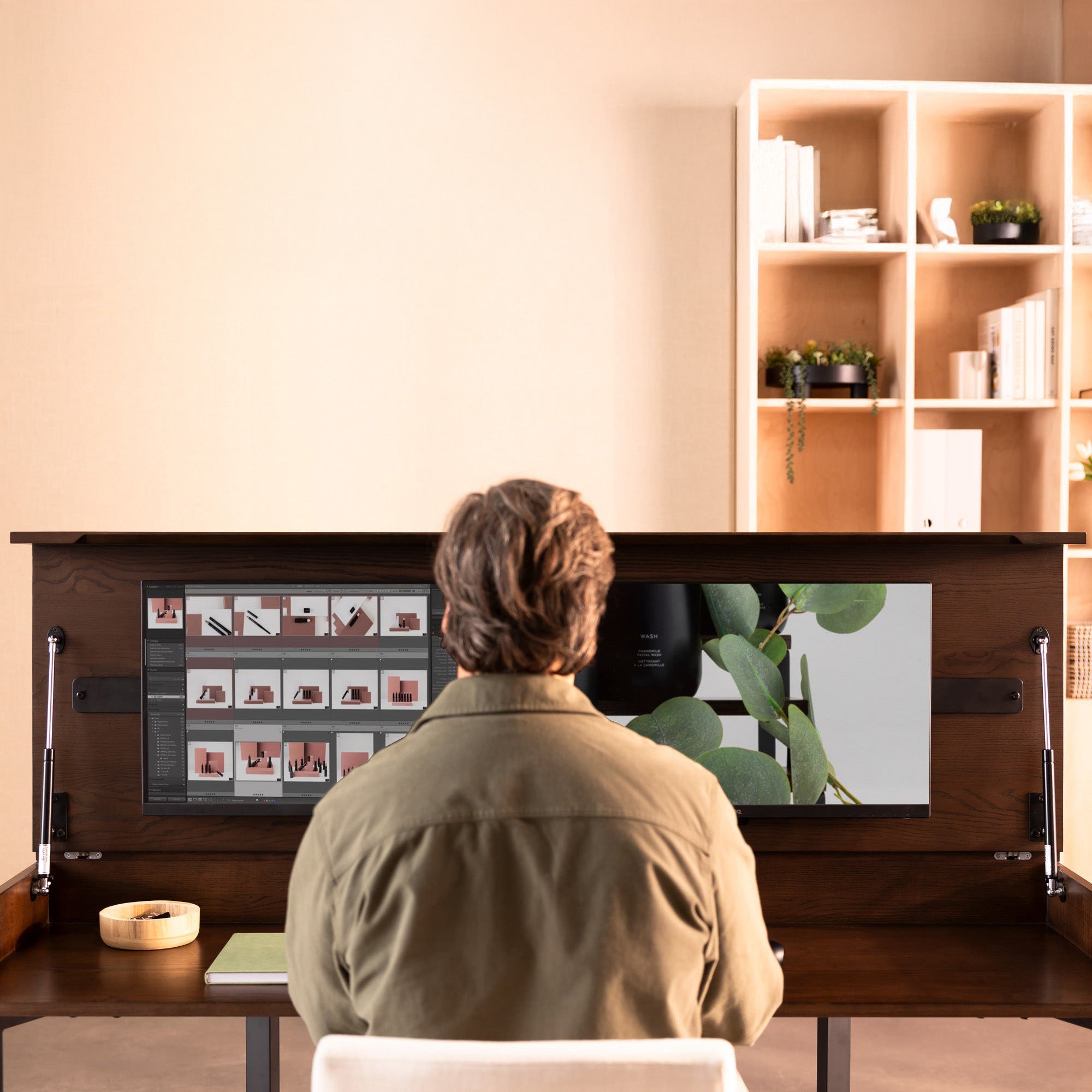 Transformer - Table to Desk - Dark Walnut