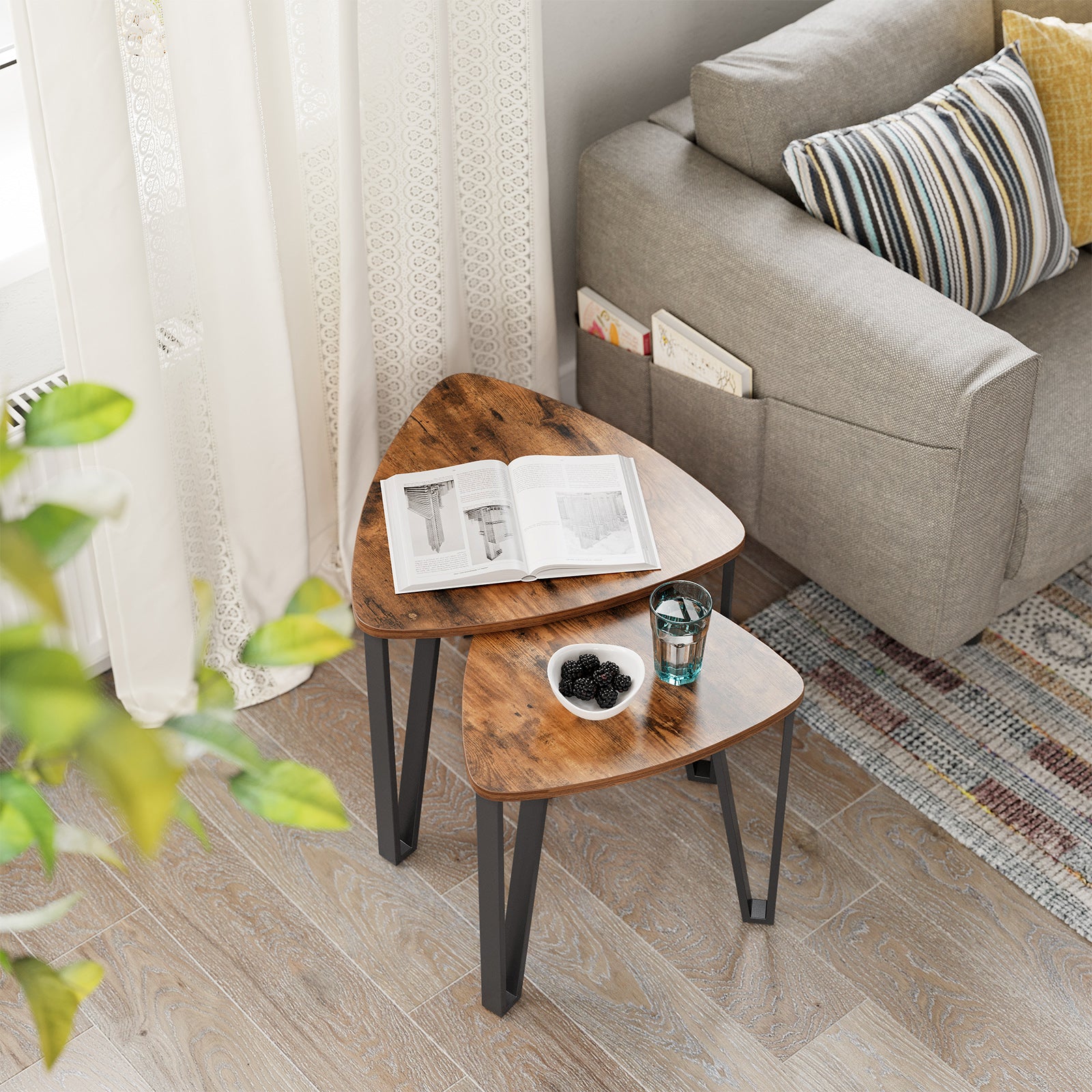 Hugo - Coffee table set - Rustic Brown