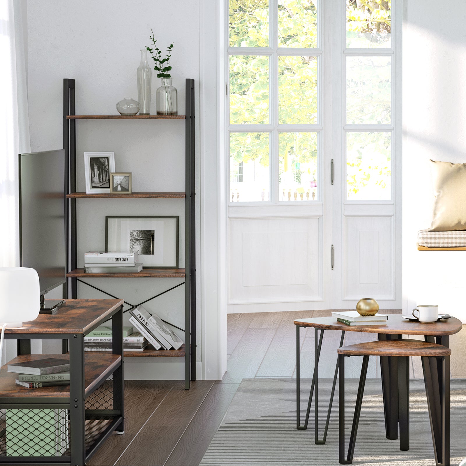 Hugo - Coffee table set - Rustic Brown