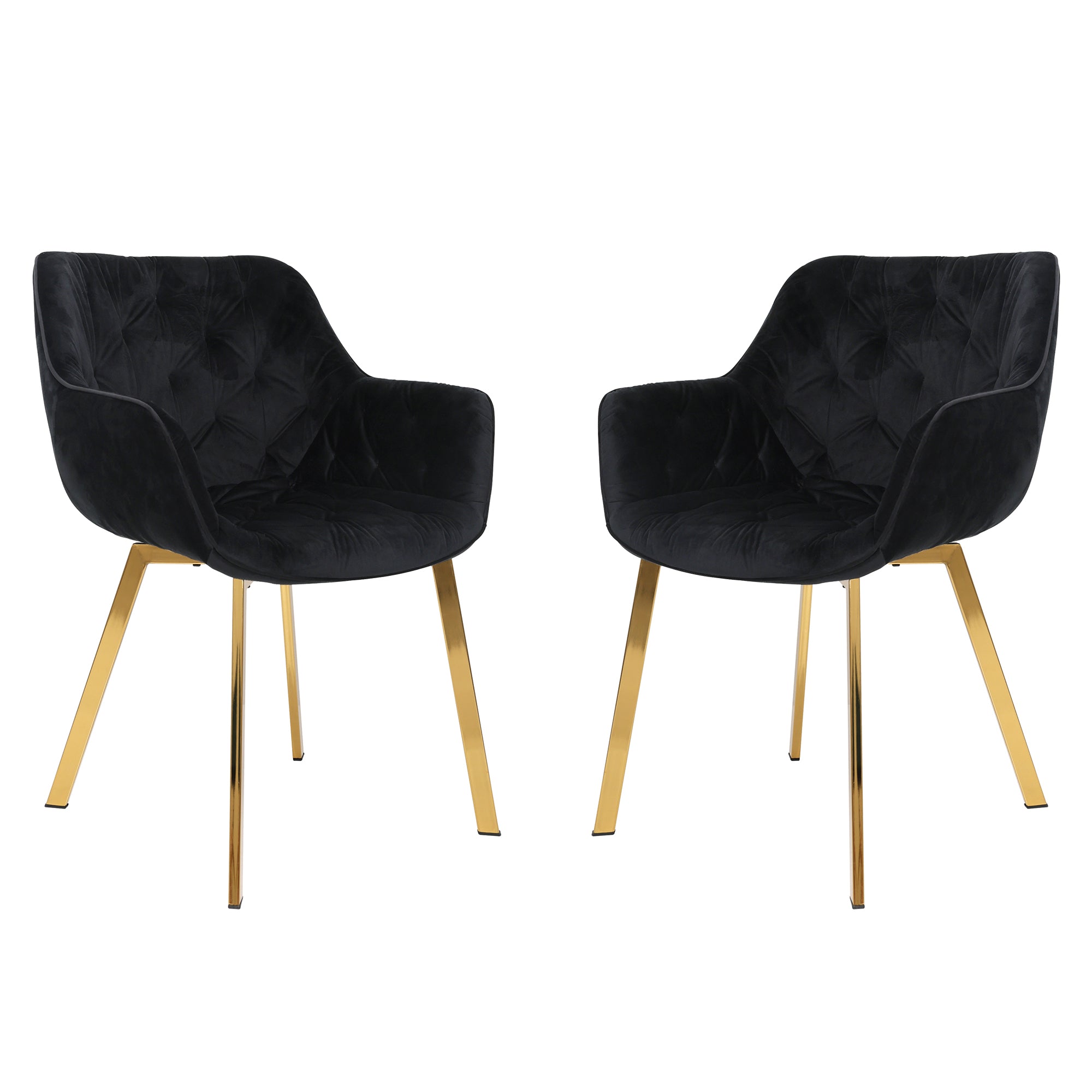 Felicia - Dining Chair - Black Velvet