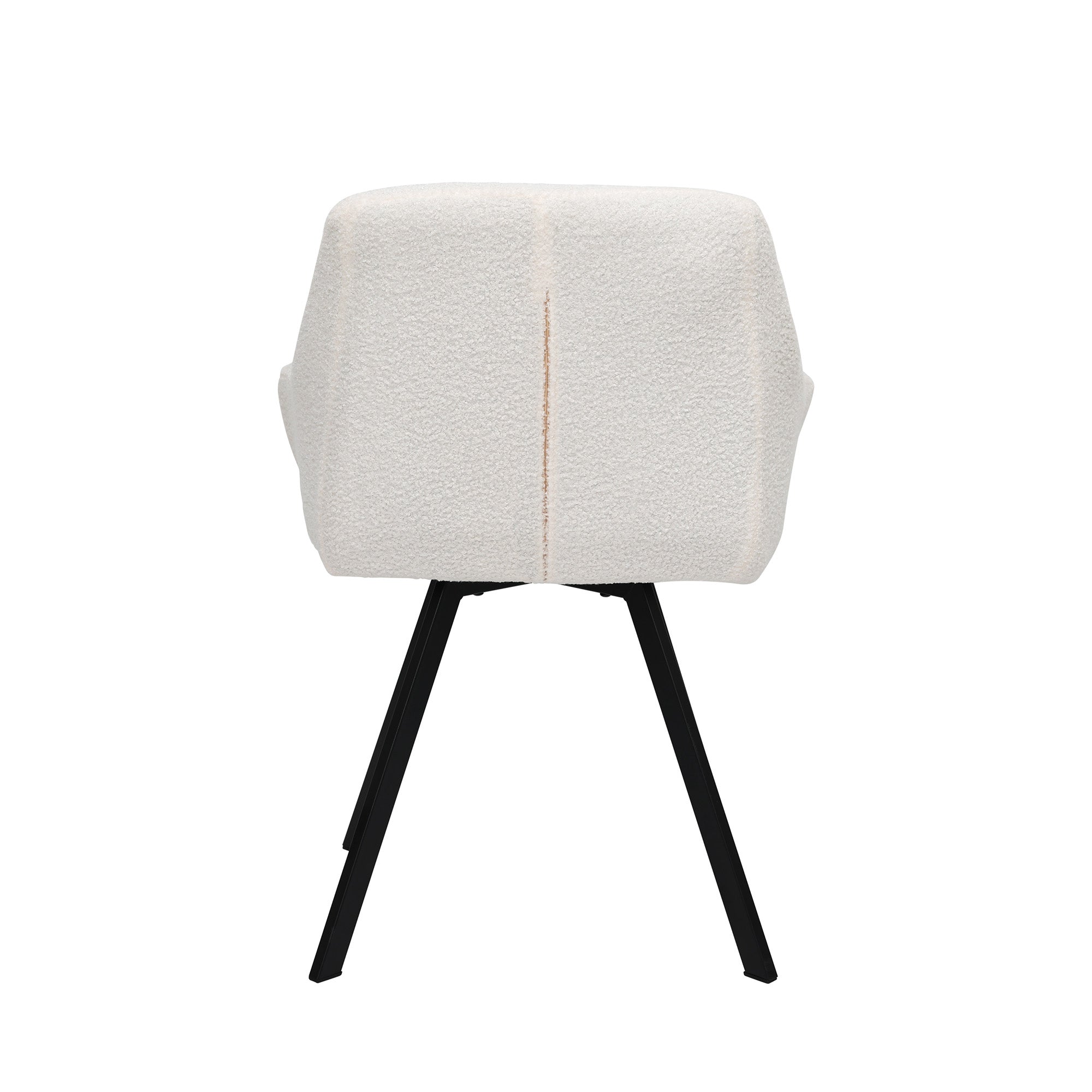 Selene - Dining Chair - White Boucle Fabric