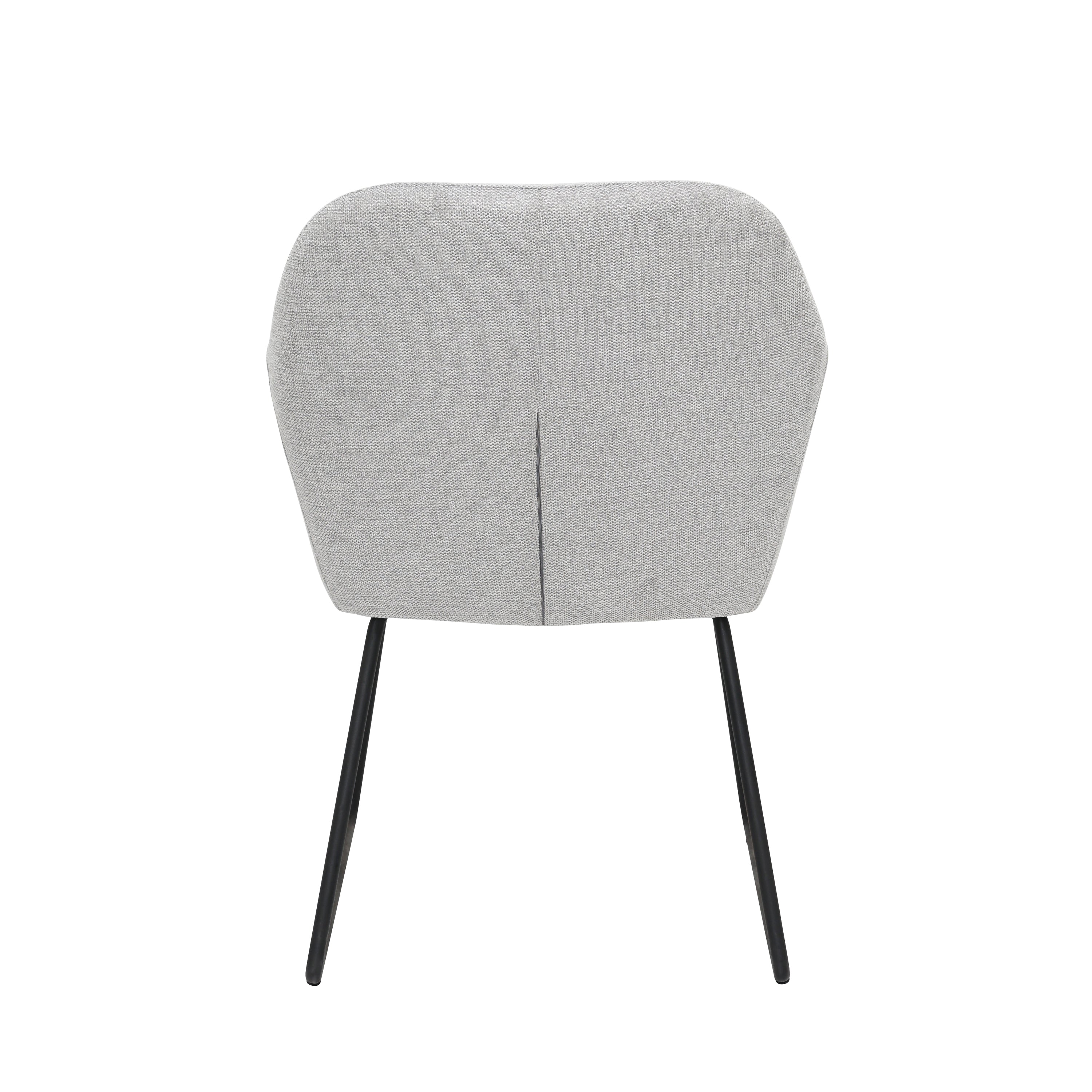 Amara - Dining Chair - Grey Linen Fabric