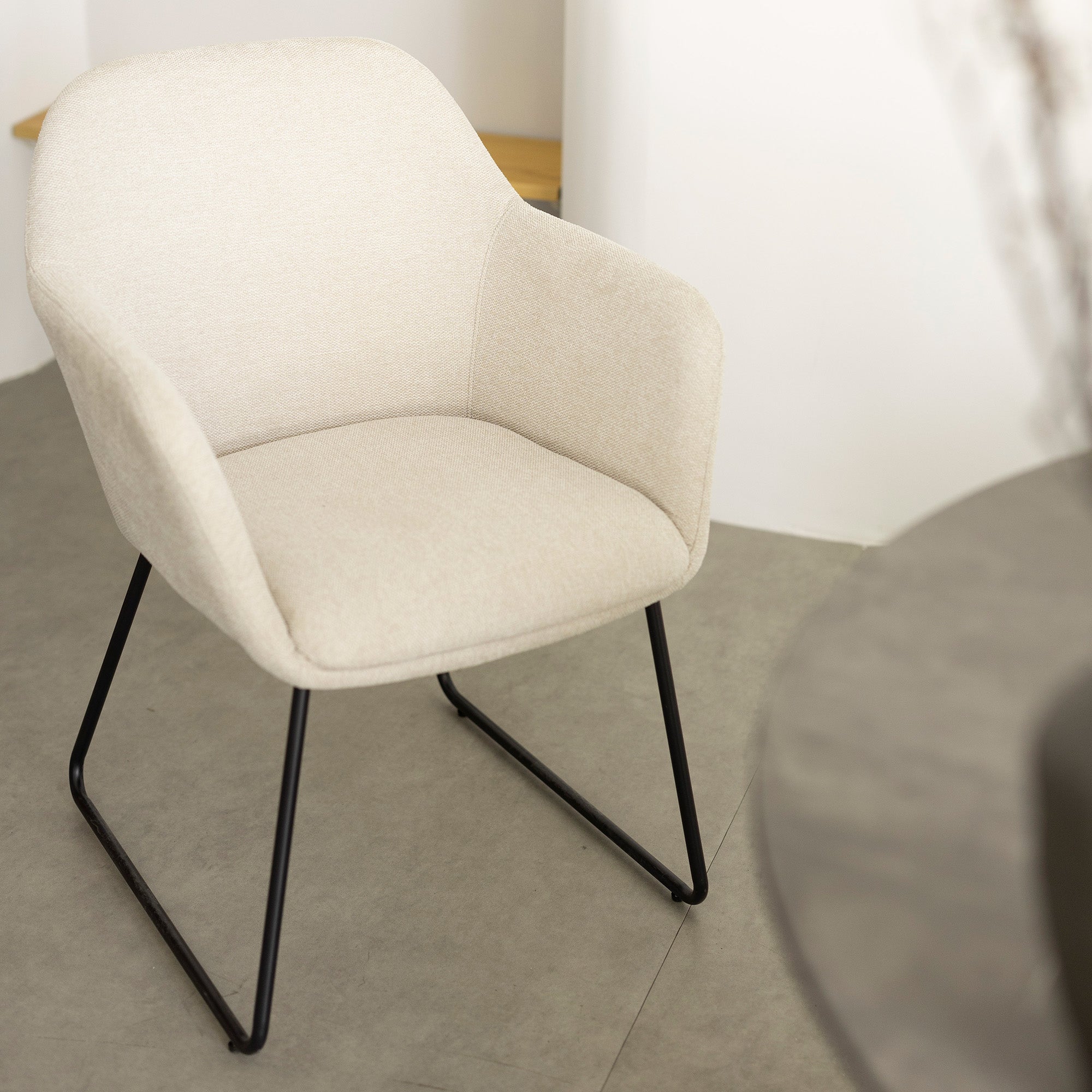 Amara - Dining Chair - Beige Linen Fabric