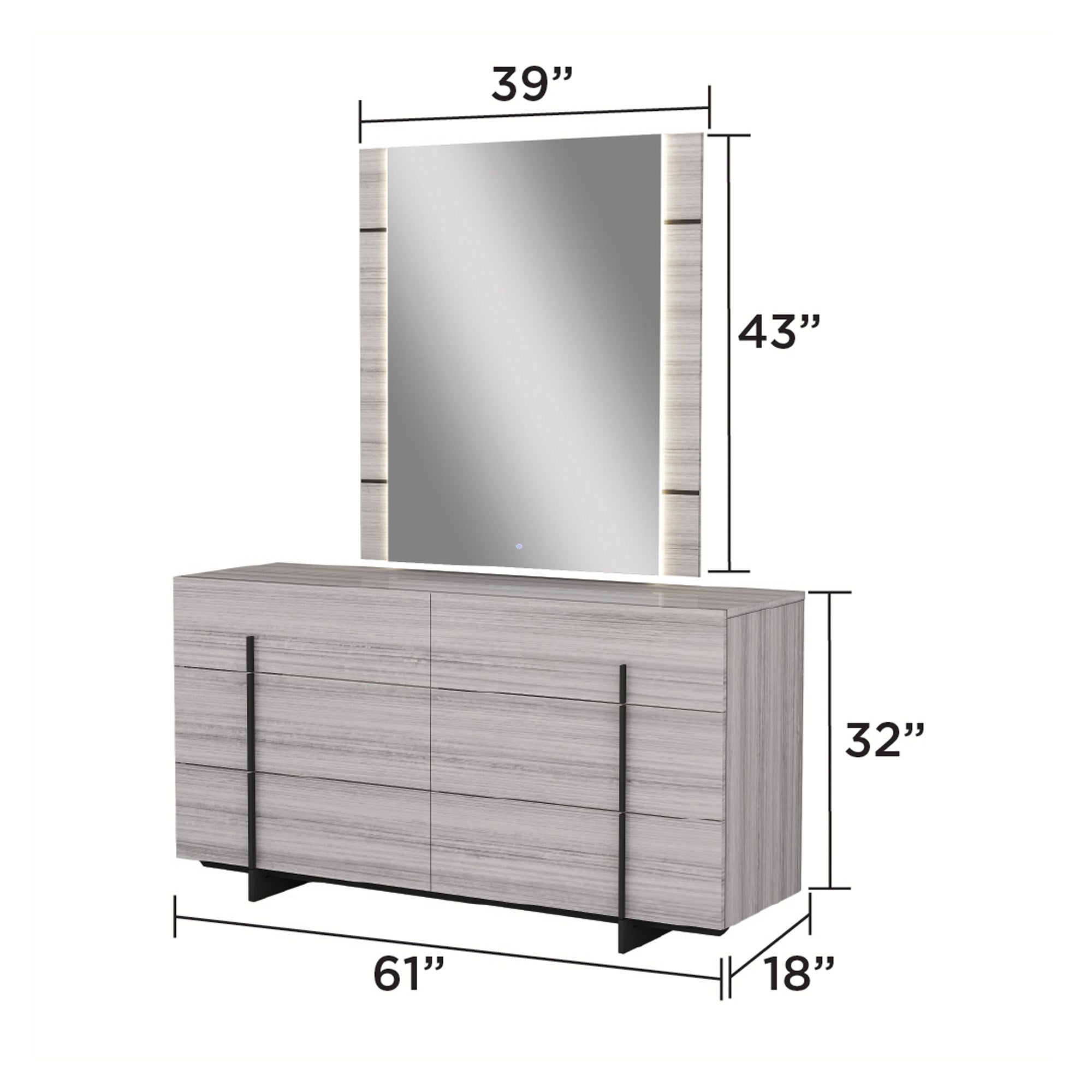 Venice - Bedroom Set - Grey