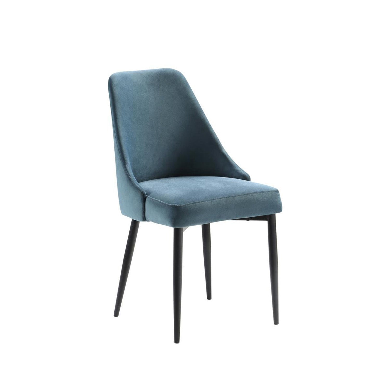 Keene - Chaise de Salle à Manger - Velour Bleu
