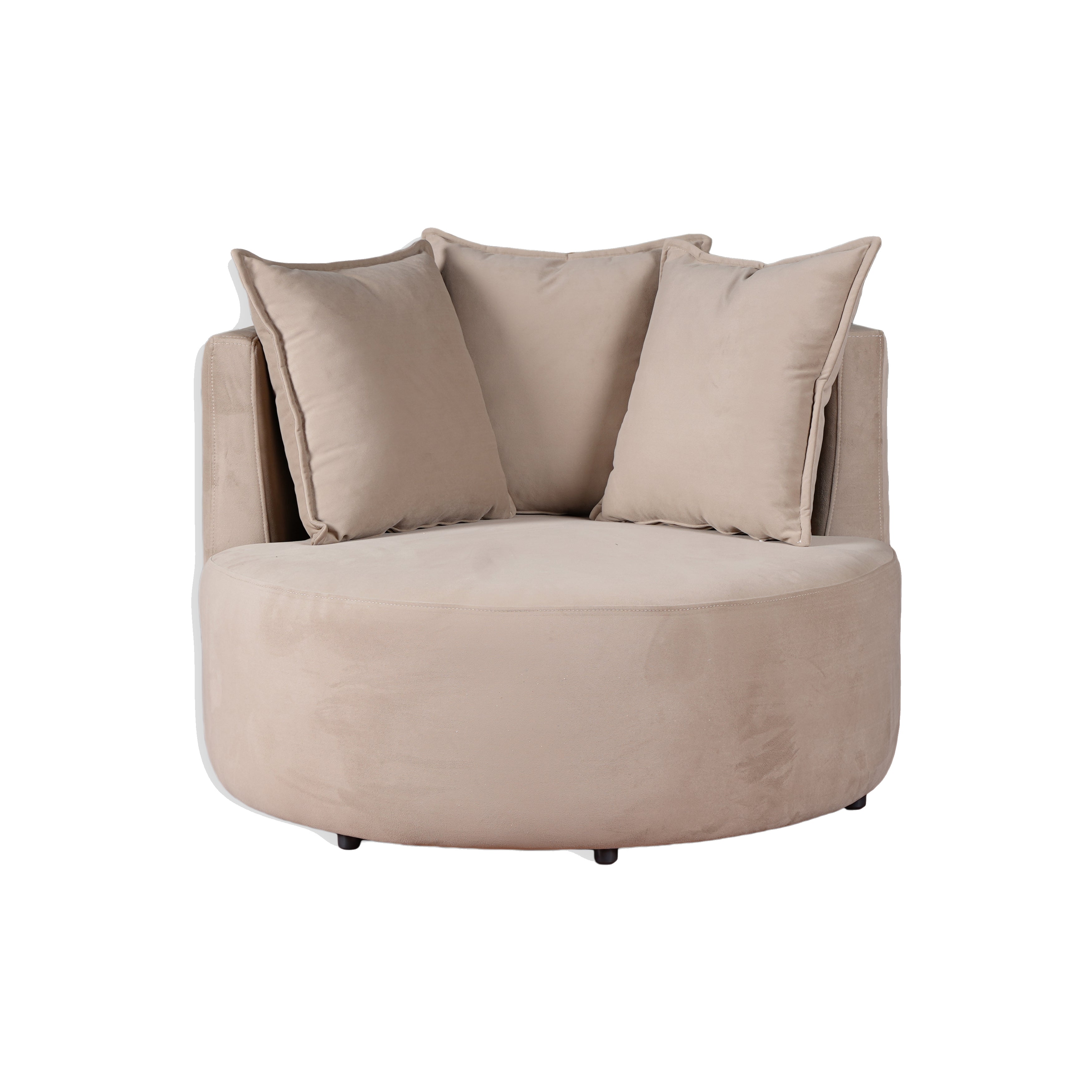 Robin - Cuddler Enveloping Armchair - Brown Fabric