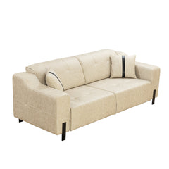 Sofa lit motorisé 3 places - Bugati - Tissu Beige