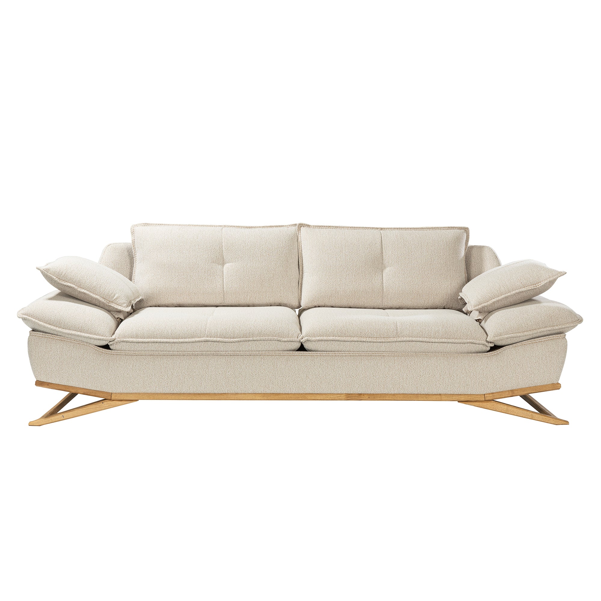 WoW - Adjustable Backrest Sofa - Beige Fabric