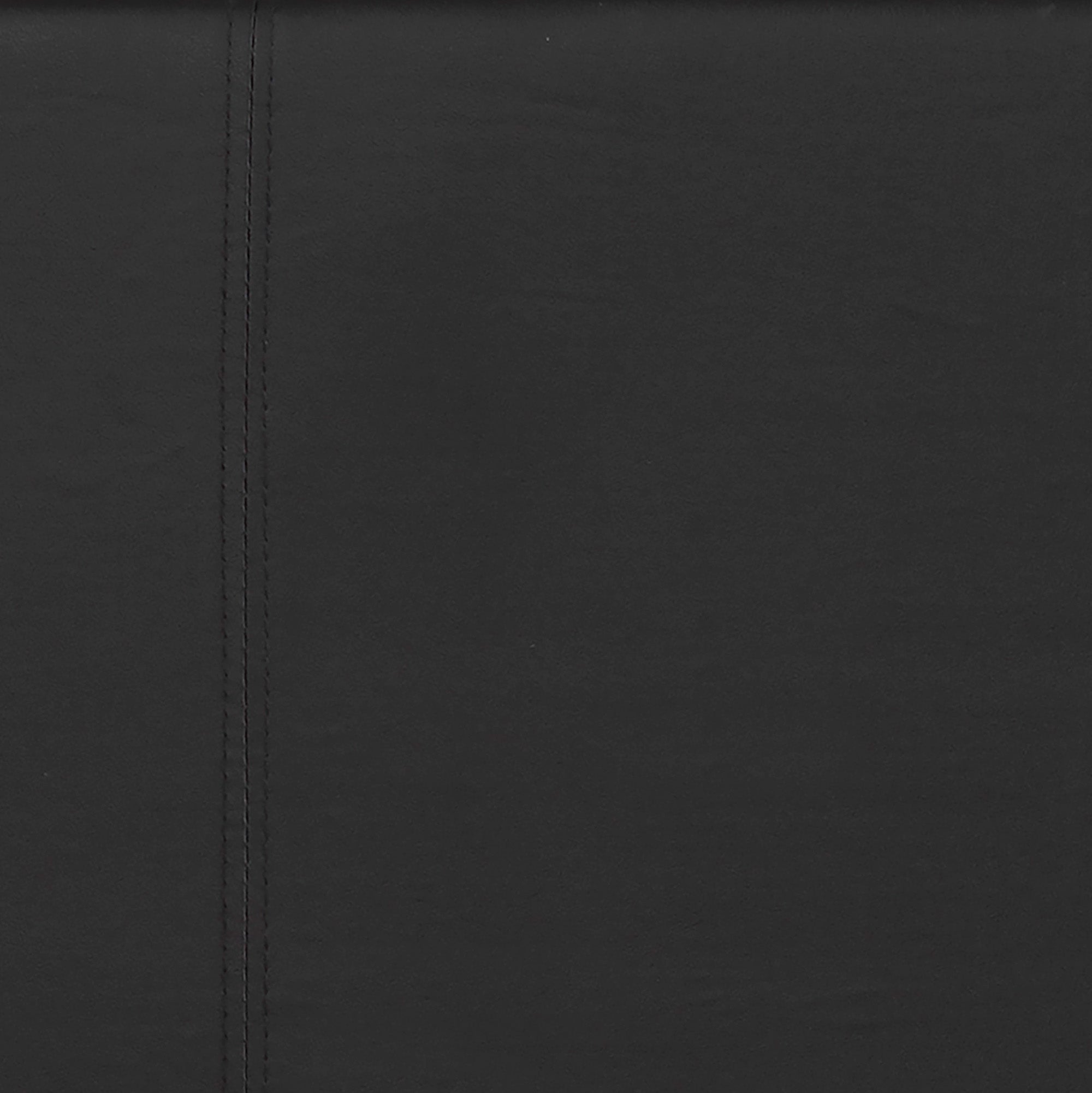 Renzo - Full Bed - Black Faux Leather