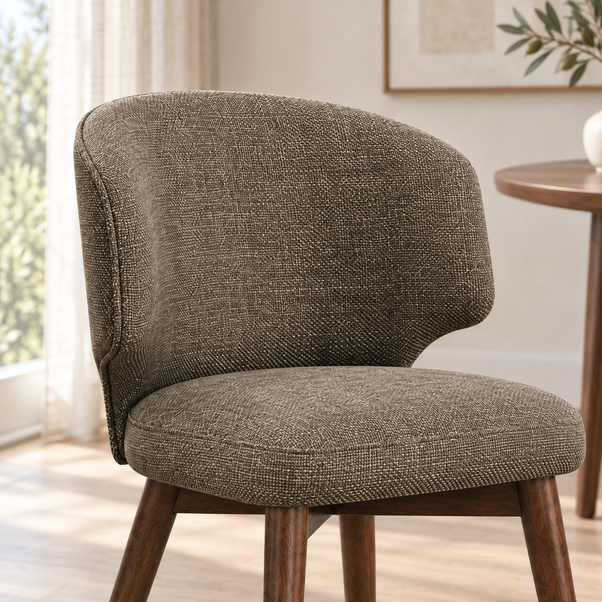 Alvano - Chaise de Salle à Manger - Noyer et Brun