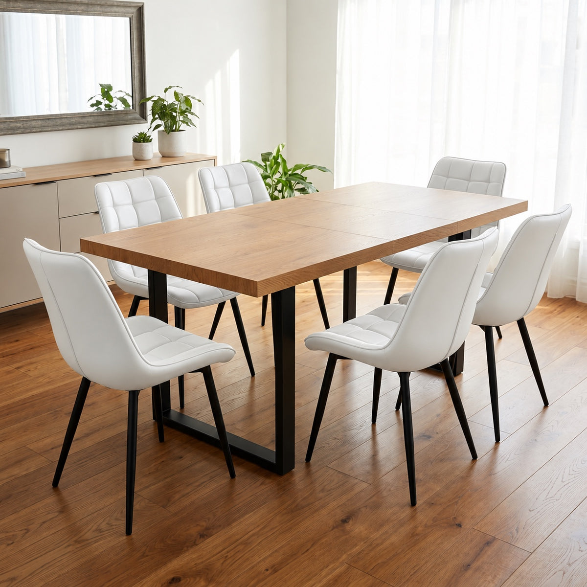 Aurora - Dining Chair - White PU Leather