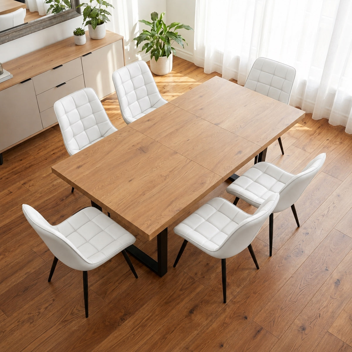 Aurora - Dining Chair - White PU Leather