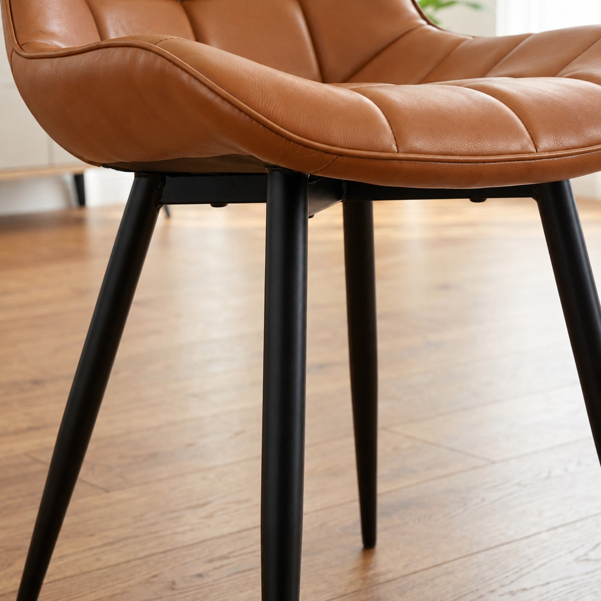 Aurora - Dining Chair - Brown PU Leather