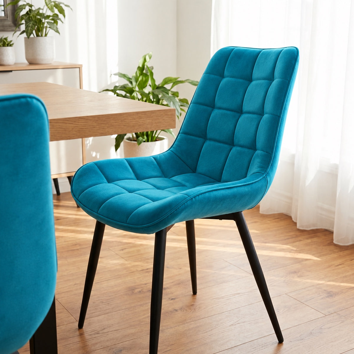 Aurora - Dining Chair - Blue Velvet
