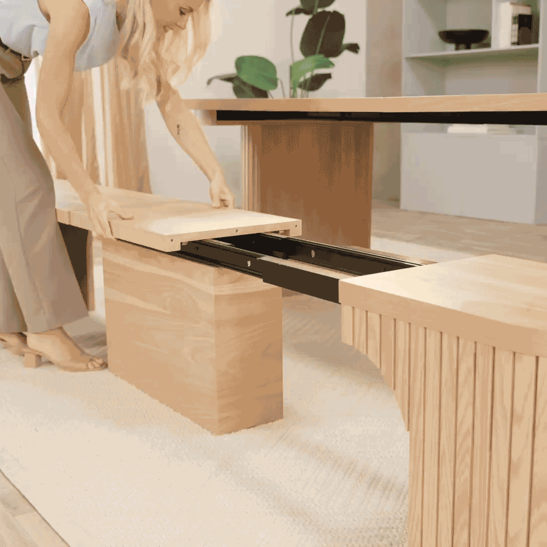 Transformer - Banc Rond - Chêne Scandinave