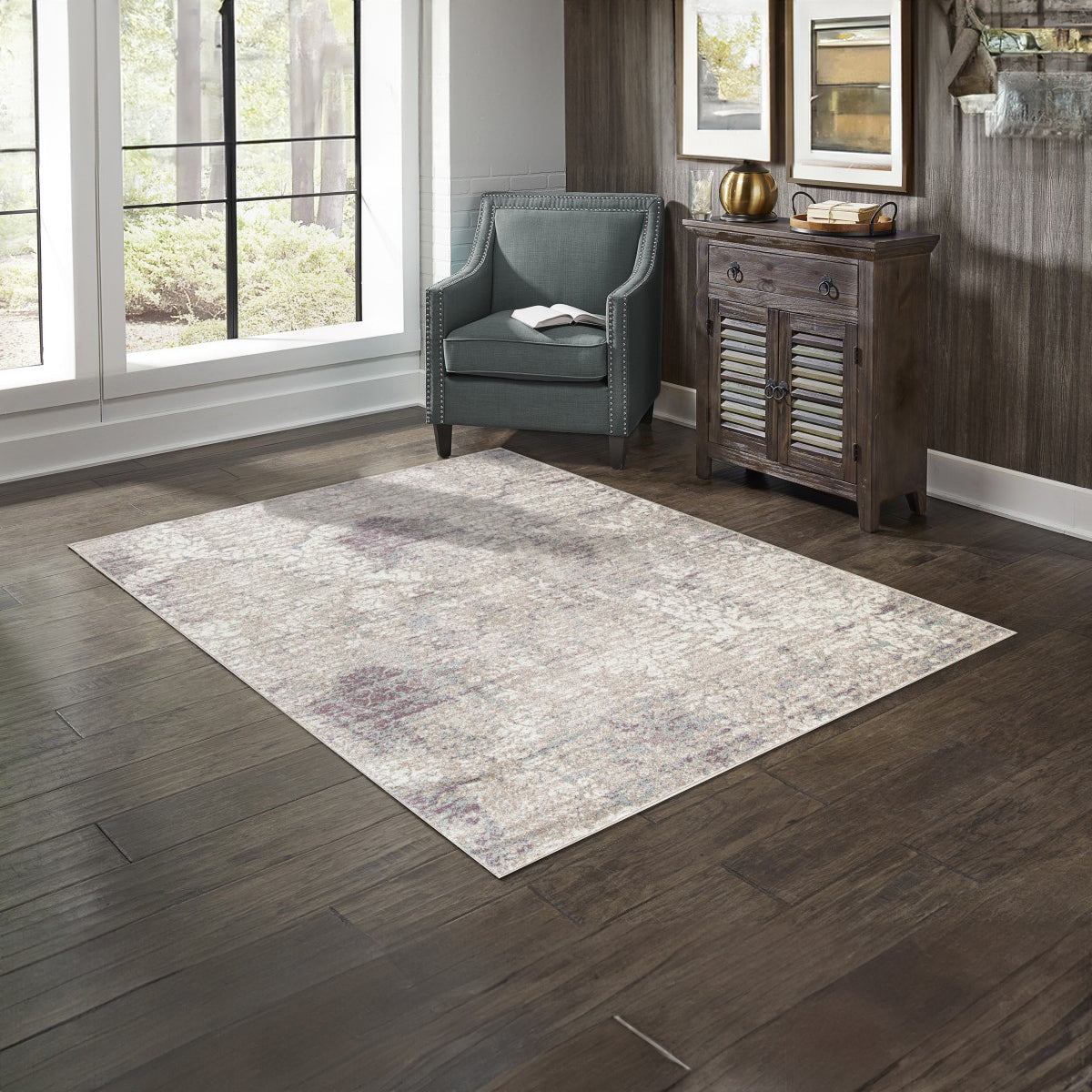 Rug - White/Beige/Blue