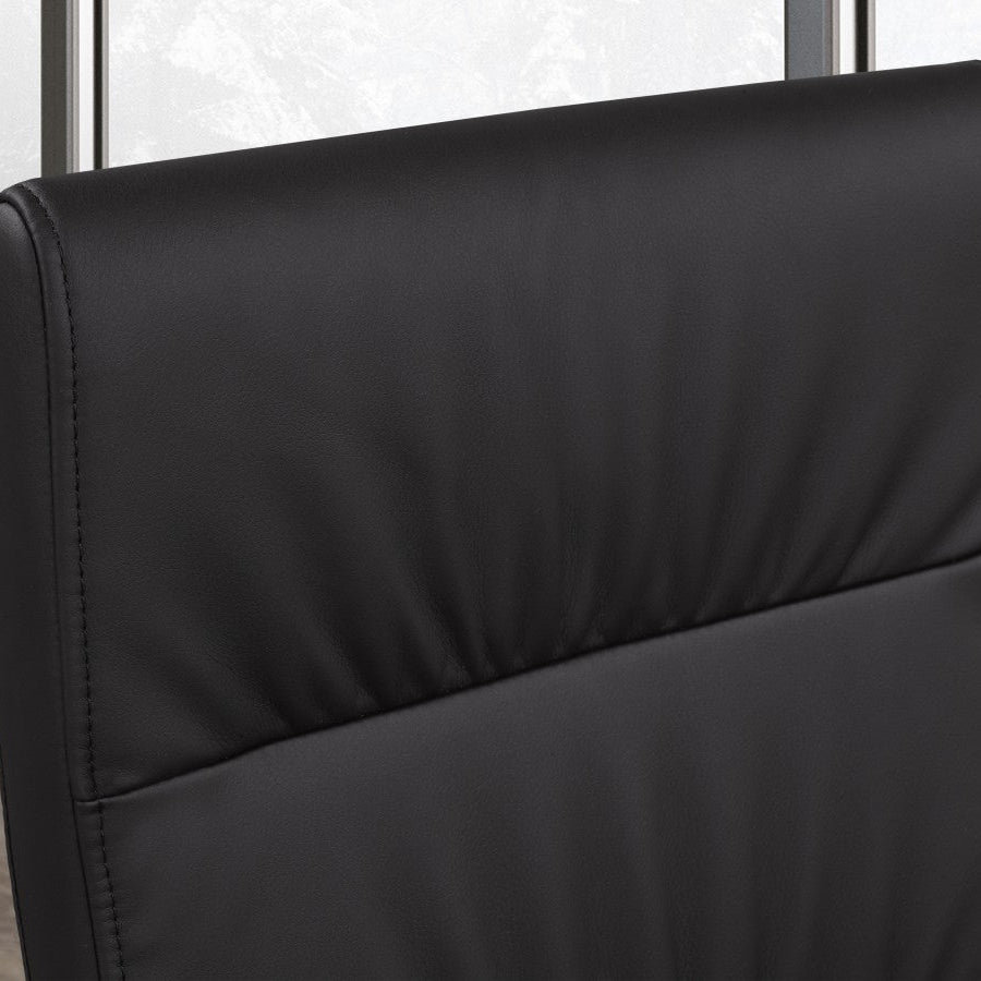 Lyra - Dining Chair - Black PU Leather