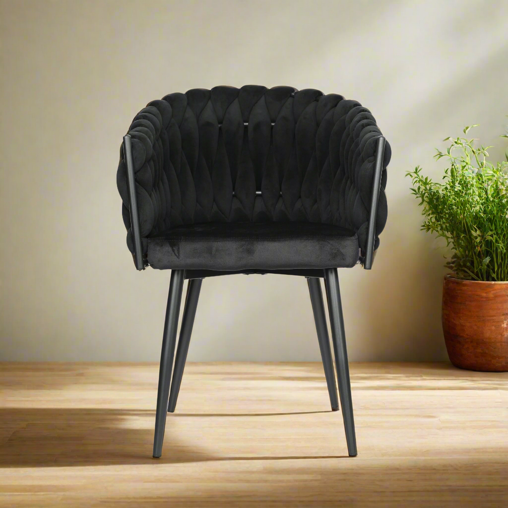 Skye - Dining Chair - Black Velvet