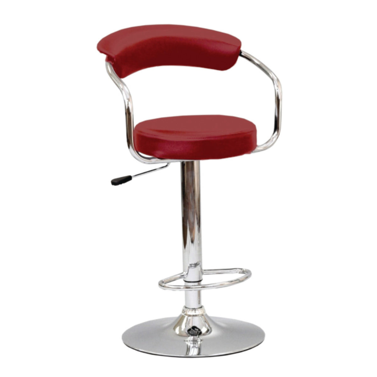 Rémi - Hydraulic Bar Chair - 2 Pcs - Faux Leather