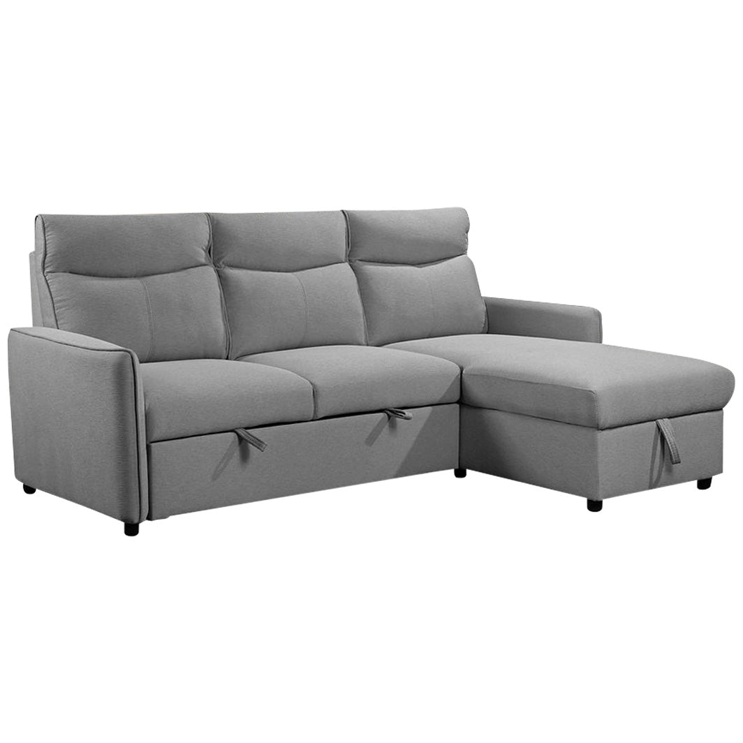 Marley - Reversible L-Shaped Sectional Sofa Bed - Grey Fabric