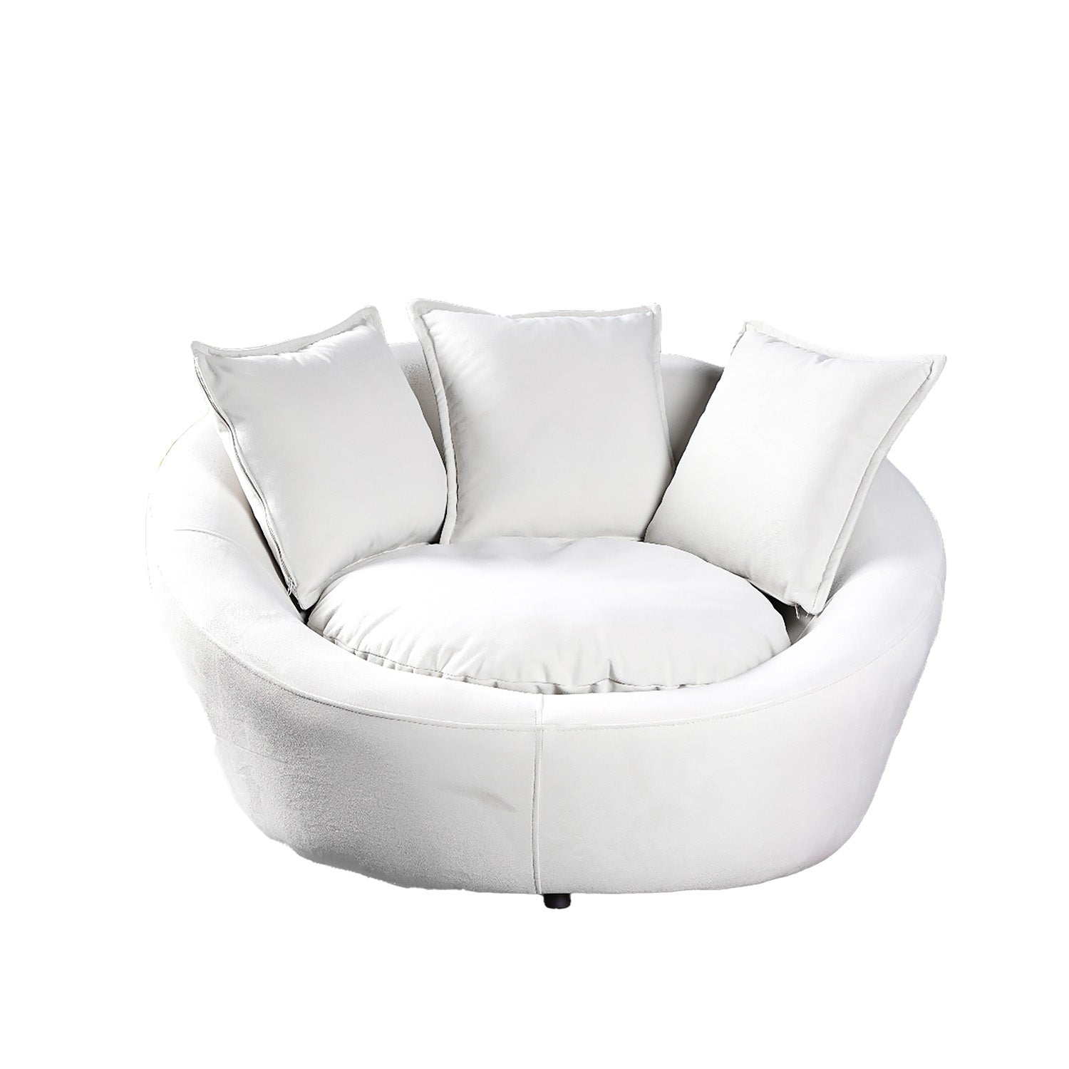River - Fauteuil Enveloppant Pivotant ''Cuddler'' - Tissu Crème