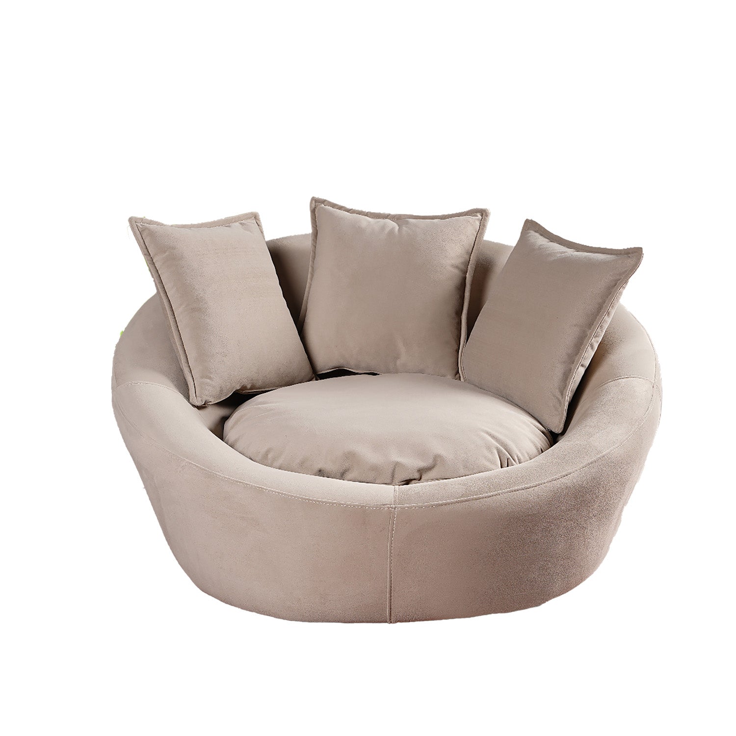 River - Fauteuil Enveloppant Pivotant ''Cuddler'' - Tissu Brun