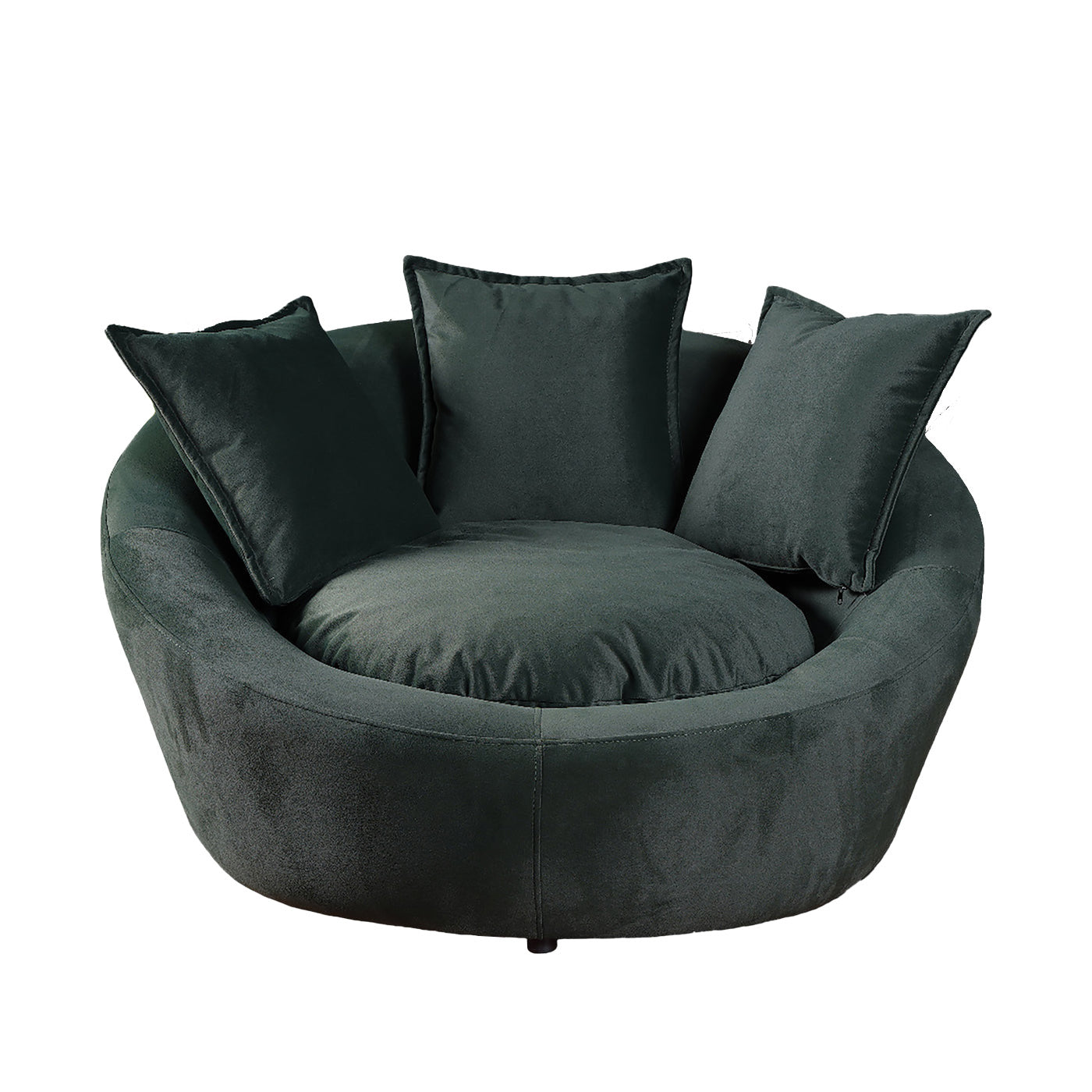 River - Fauteuil Enveloppant Pivotant ''Cuddler'' - Tissu Vert