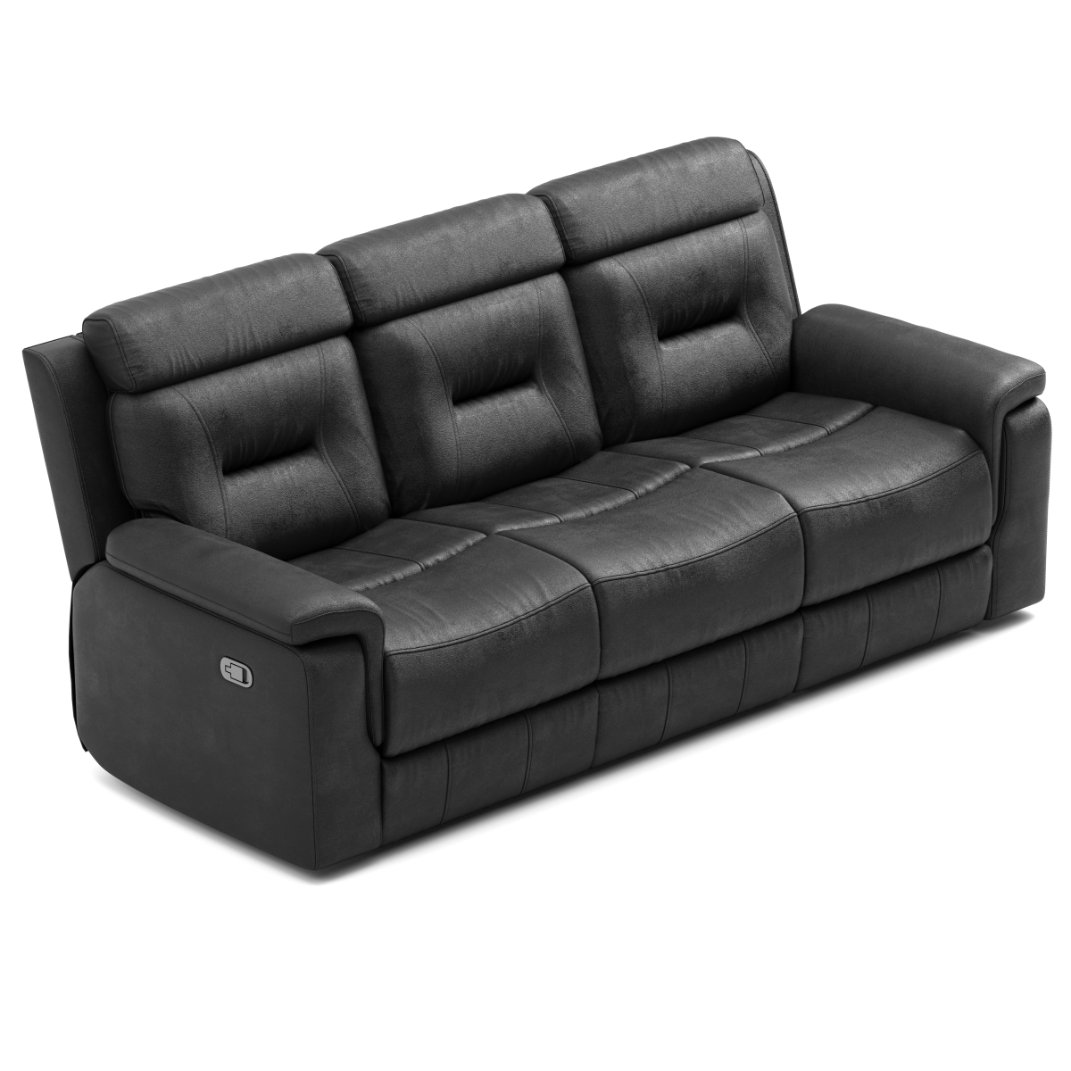 Nelson - Sofa Inclinable - Cuir Noir
