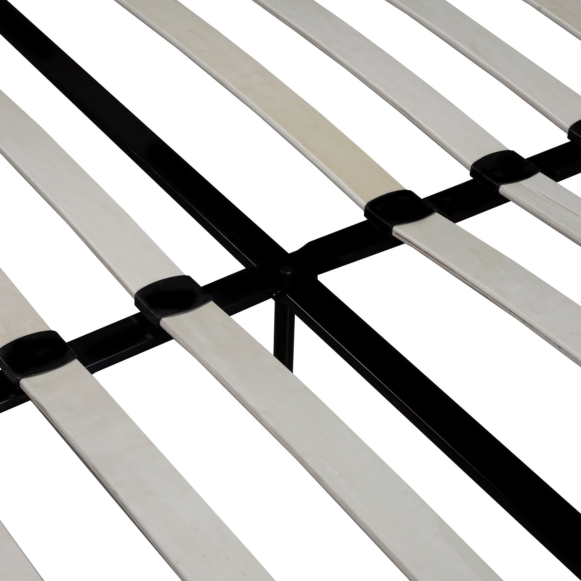 Renzo - Full Bed - Black Faux Leather