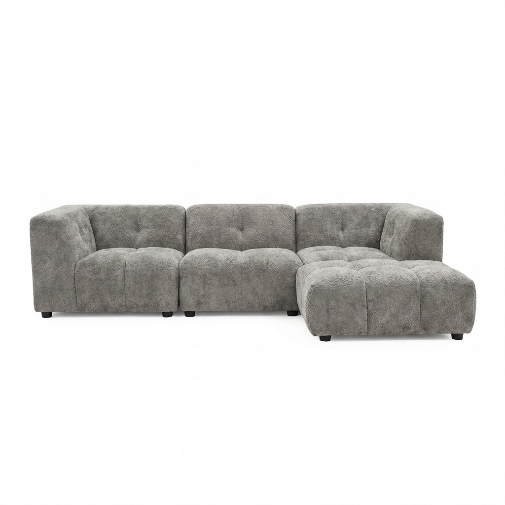 Canopy - Sofa Sectionnel Modulaire Reversible - Tissu Gris