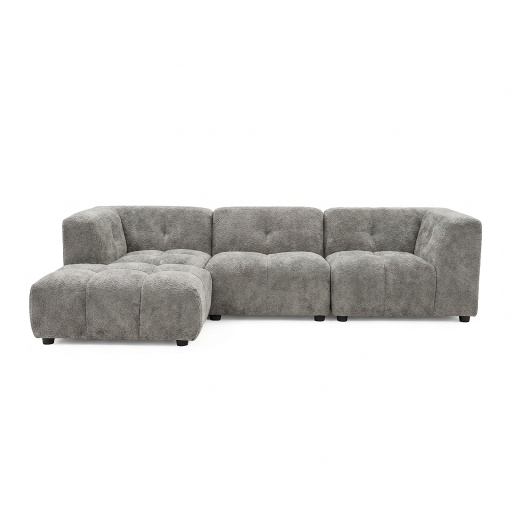 Canopy - Sofa Sectionnel Modulaire Reversible - Tissu Gris