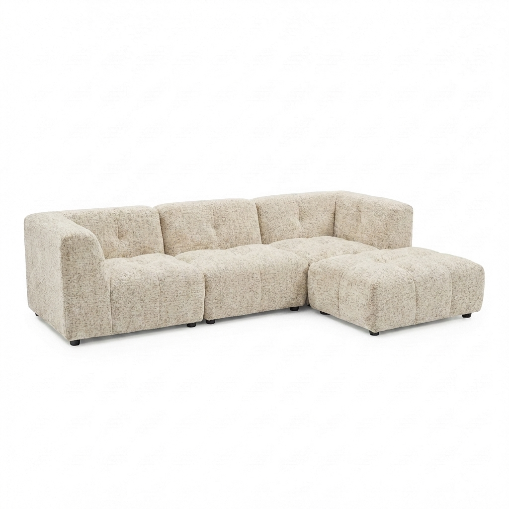 Canopy - Sofa Sectionnel Modulaire Reversible - Tissu Beige