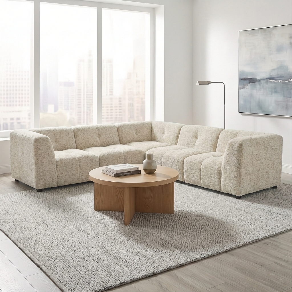 Canopy - Sofa Sectionnel Modulaire - Tissu Beige