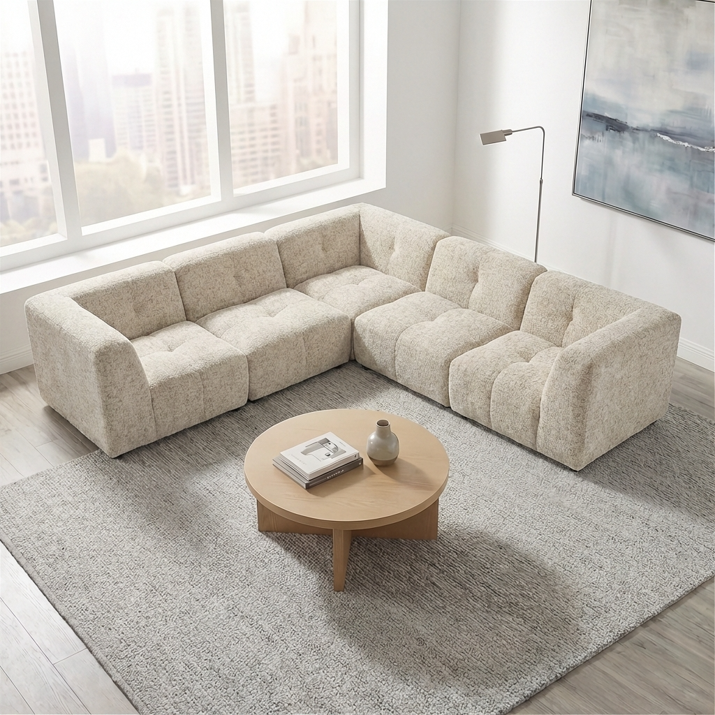 Canopy - Sofa Sectionnel Modulaire - Tissu Beige