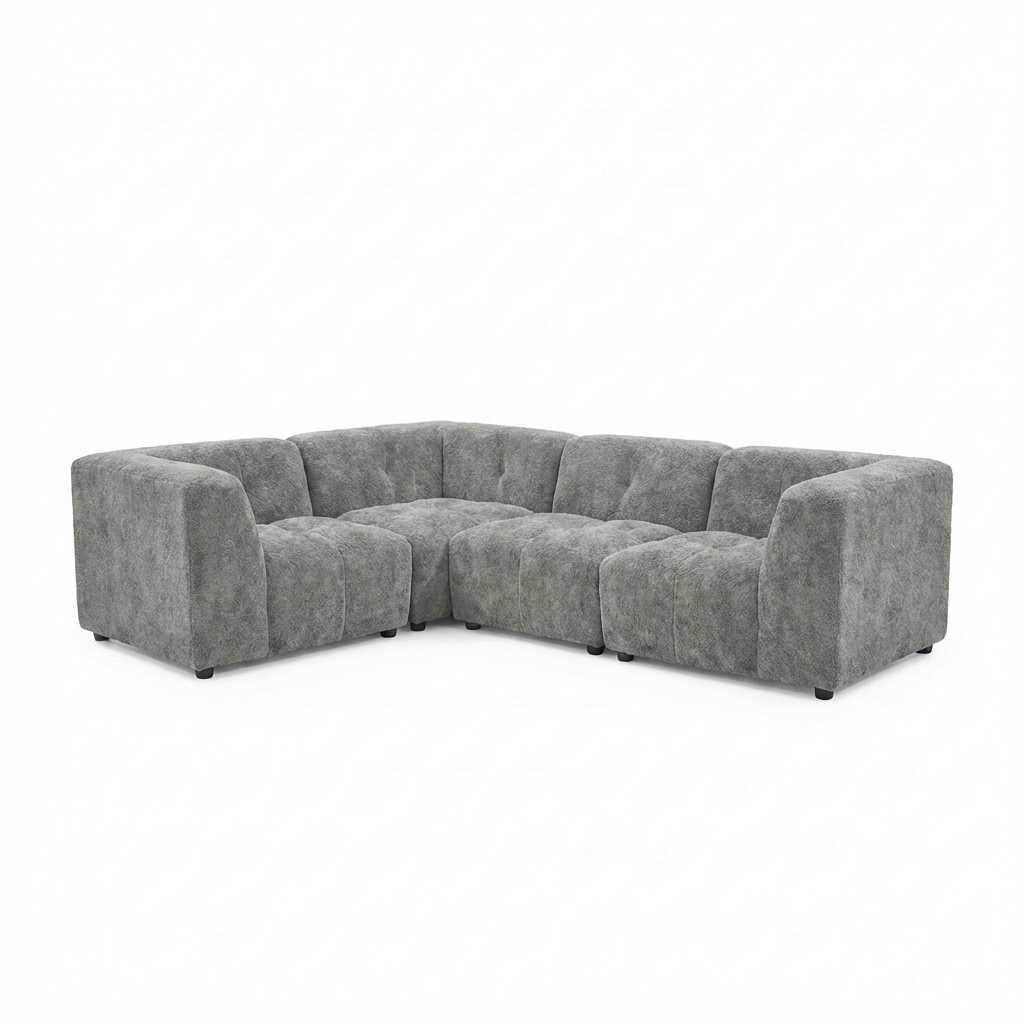 Canopy - Sofa Sectionnel Modulaire Reversible - Tissu Gris