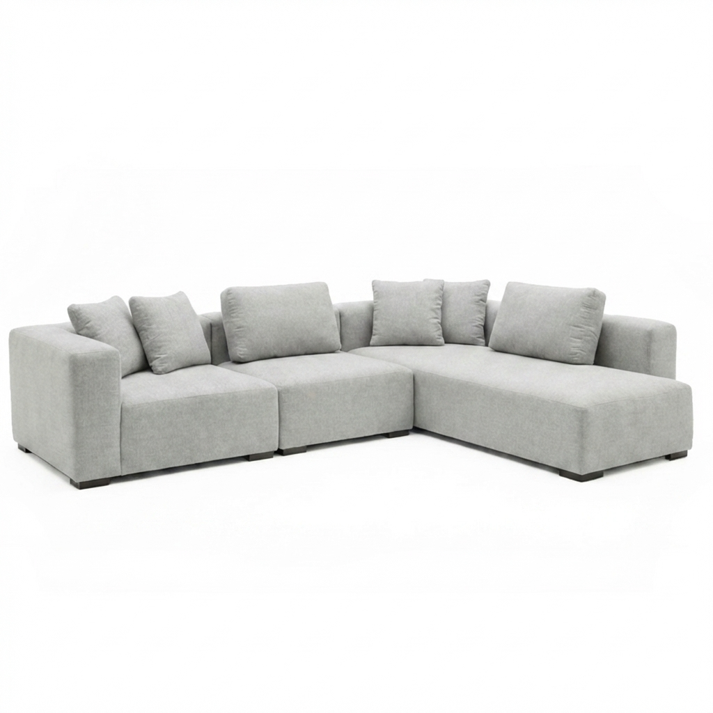 Flex - Sofa Sectionnel Modulaire - Tissu Gris
