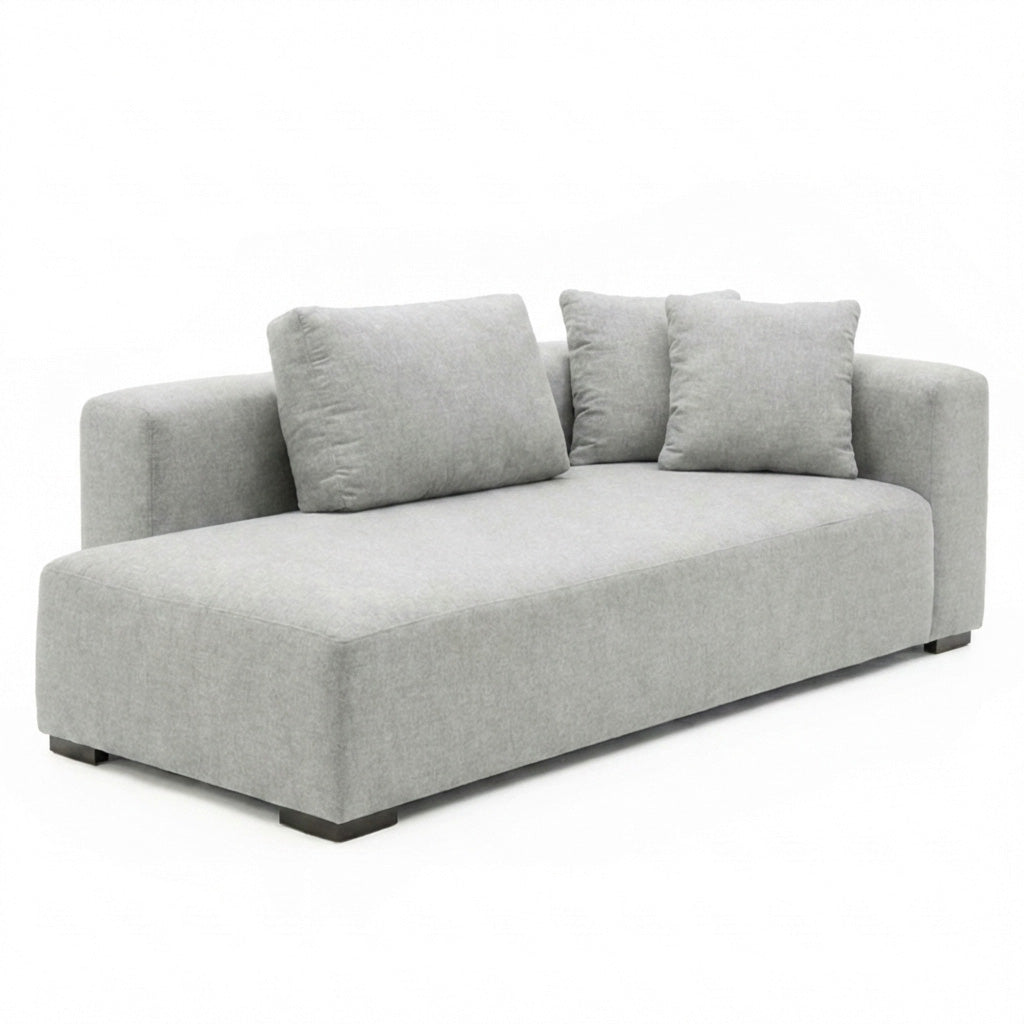 Flex - Module chaise longue gauche - Tissu Gris