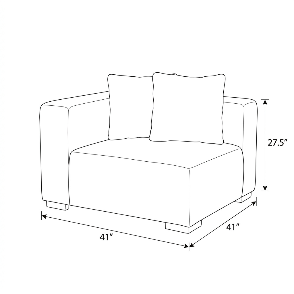 Flex - Module d'angle (coin) - Tissu Gris