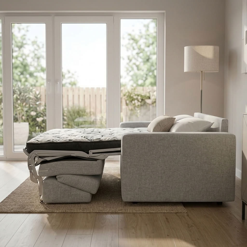 Cameo - Sofa Lit - Tissu Gris
