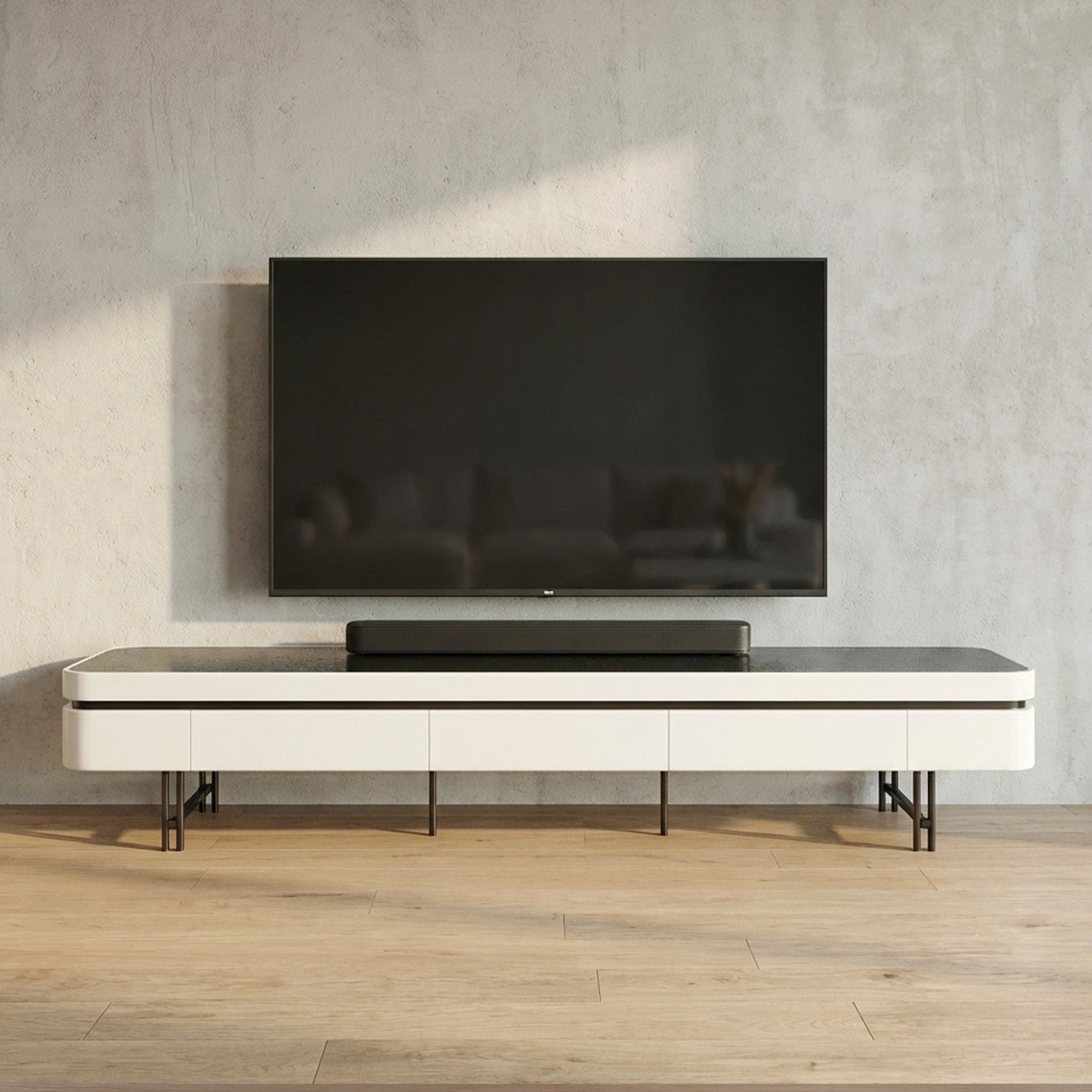 Bram - TV Stand - White - 78 in