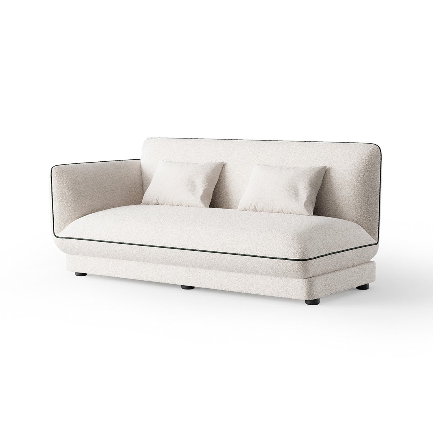 Loretta - Double module with left armrest - Beige fabric