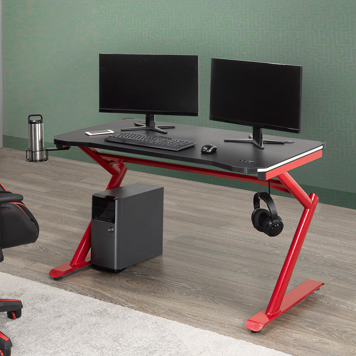 Marvik - Gaming Desk - Black / Red