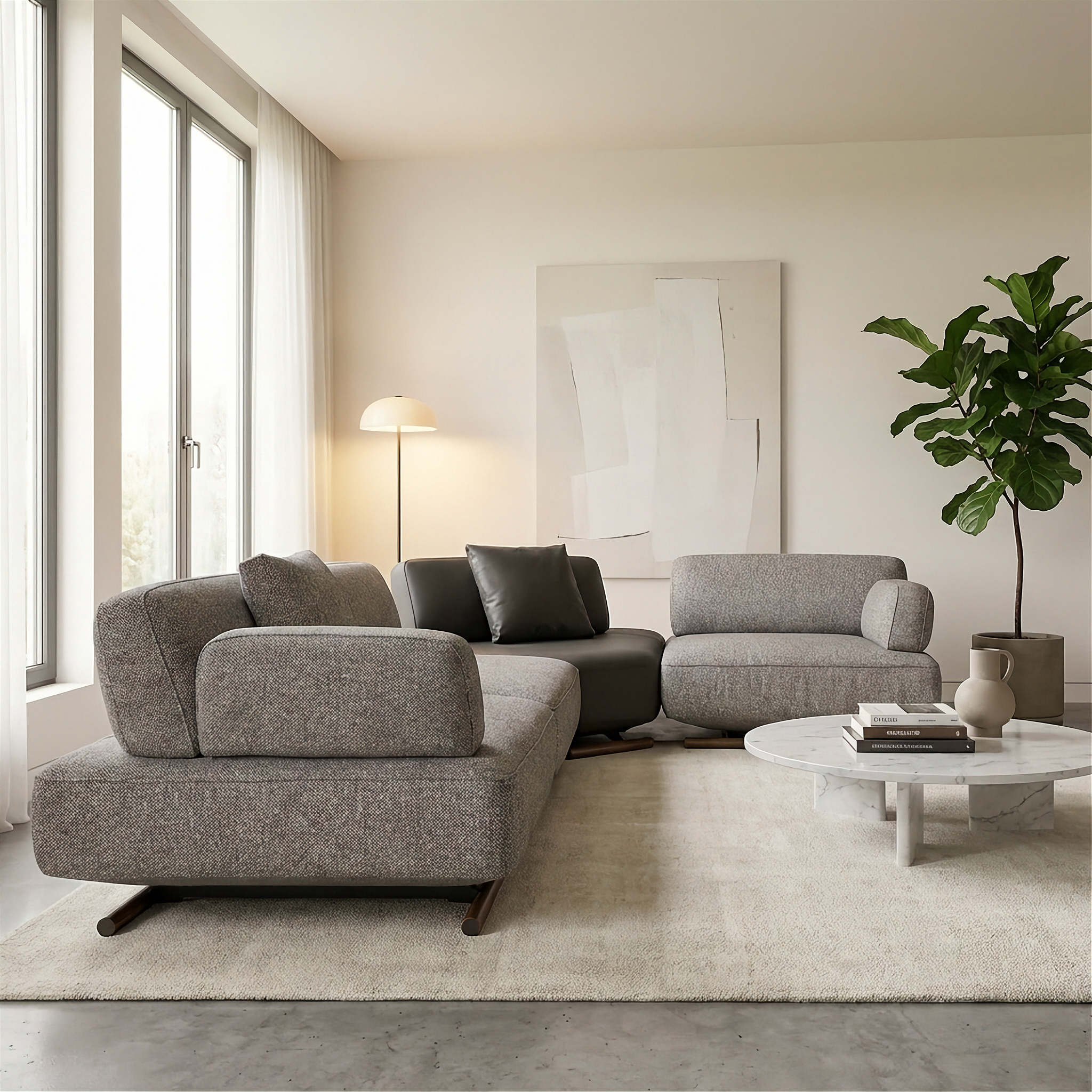 Mila - Sectionnel Modulaire - Brun