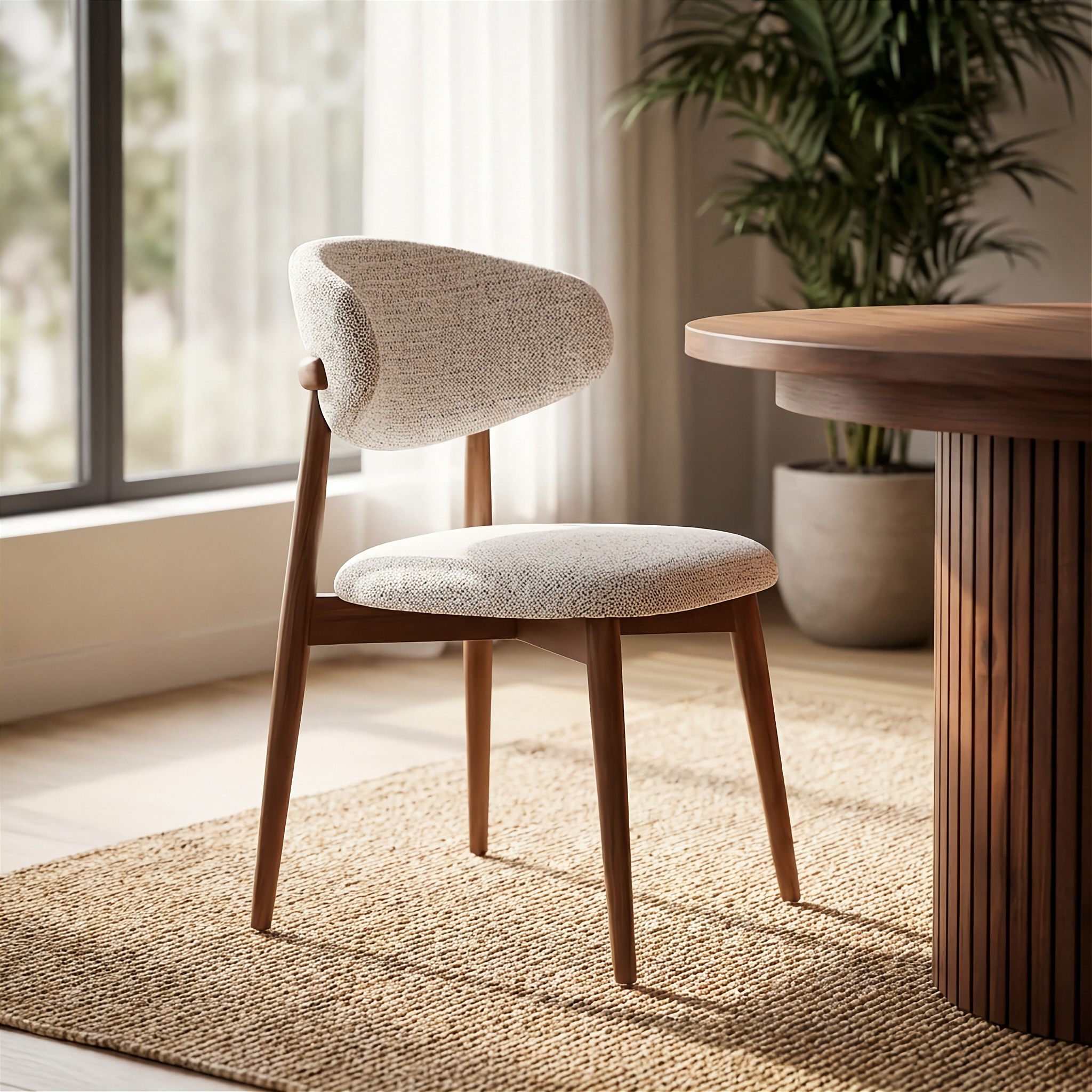 Emy - Chaise de Salle à Manger - Noyer Royale