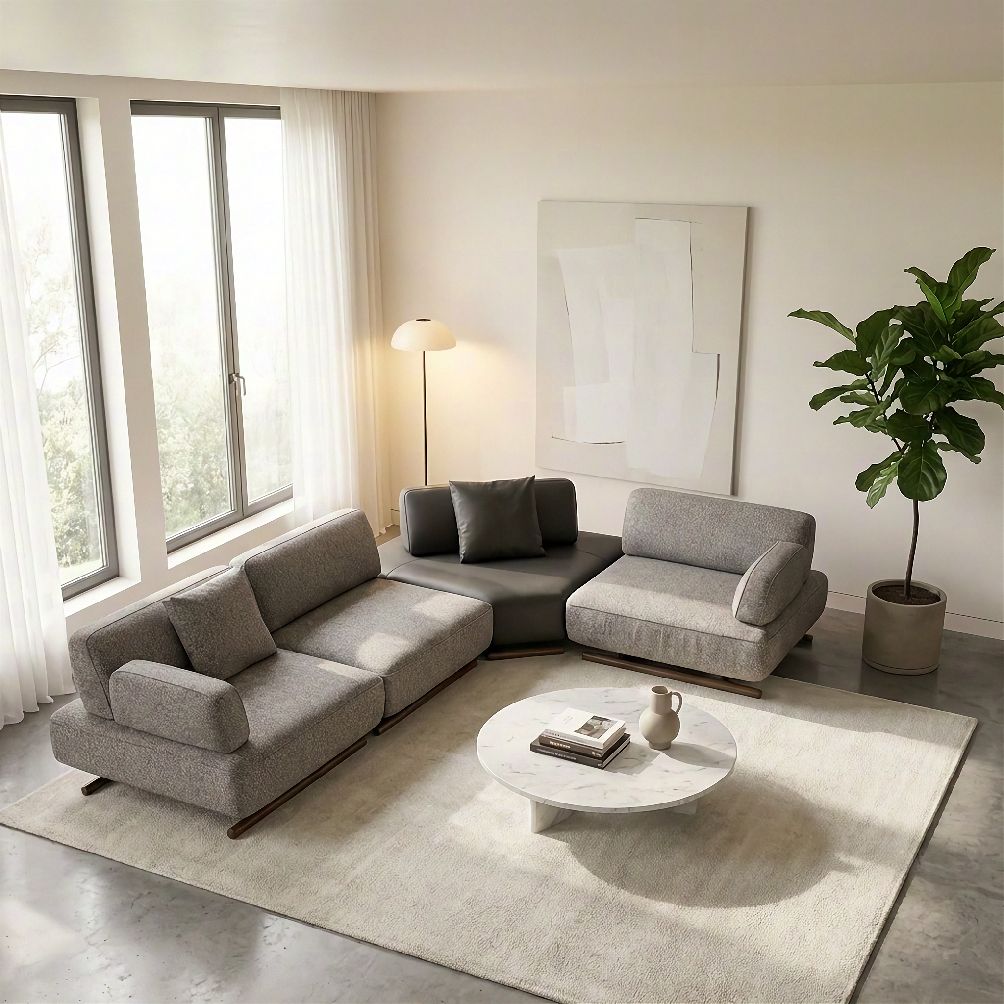 Mila - Sectionnel Modulaire - Brun
