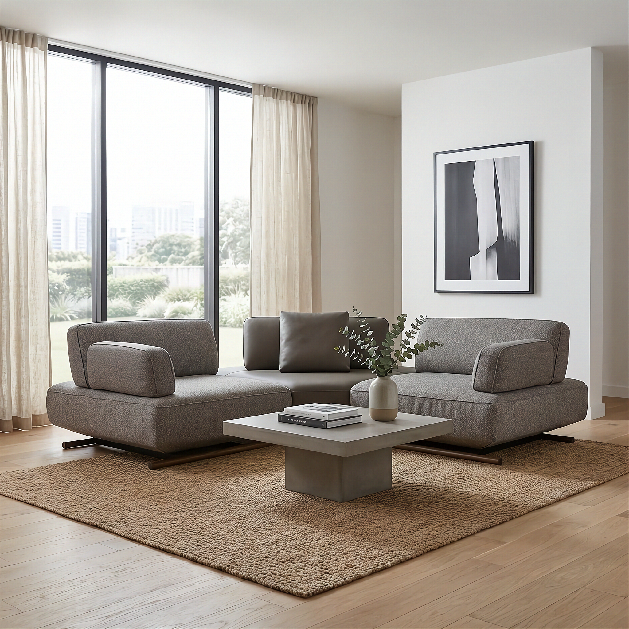 Mila - Sectionnel Modulaire - Brun