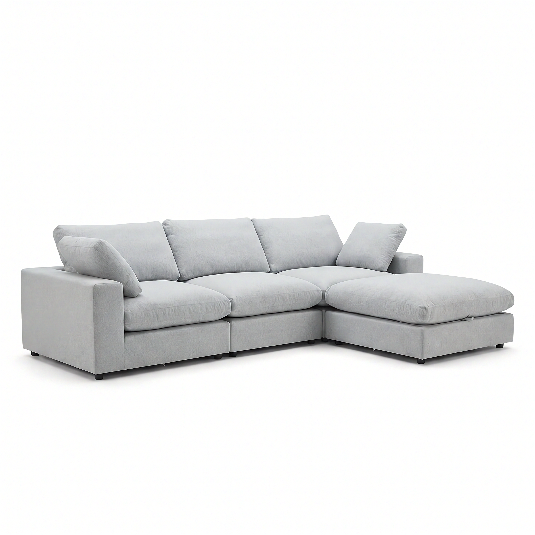 Cozy - Sofa Modulaire Sectionnel - Tissu Gris