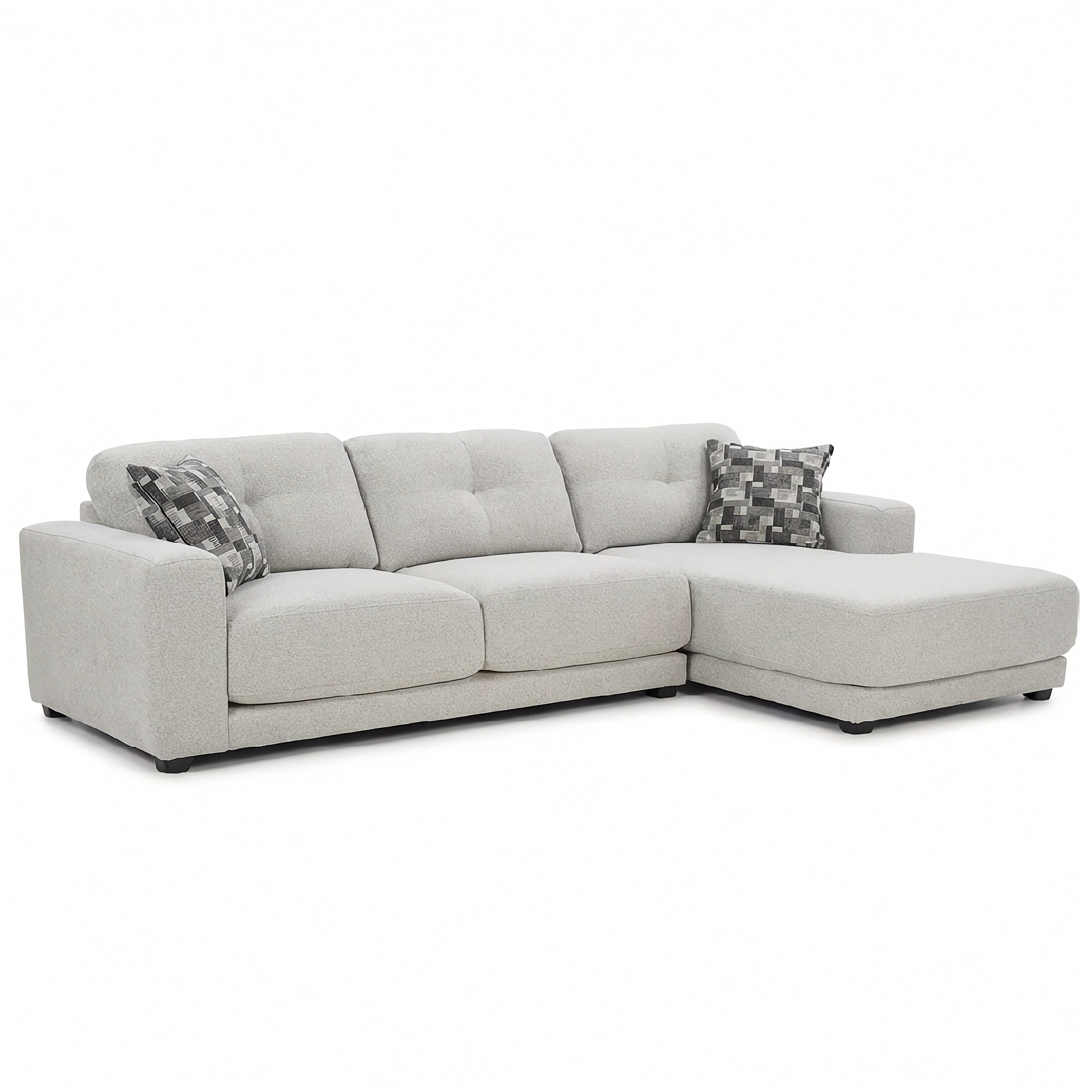 Moraine - Sectional Sofa - Grey Fabric
