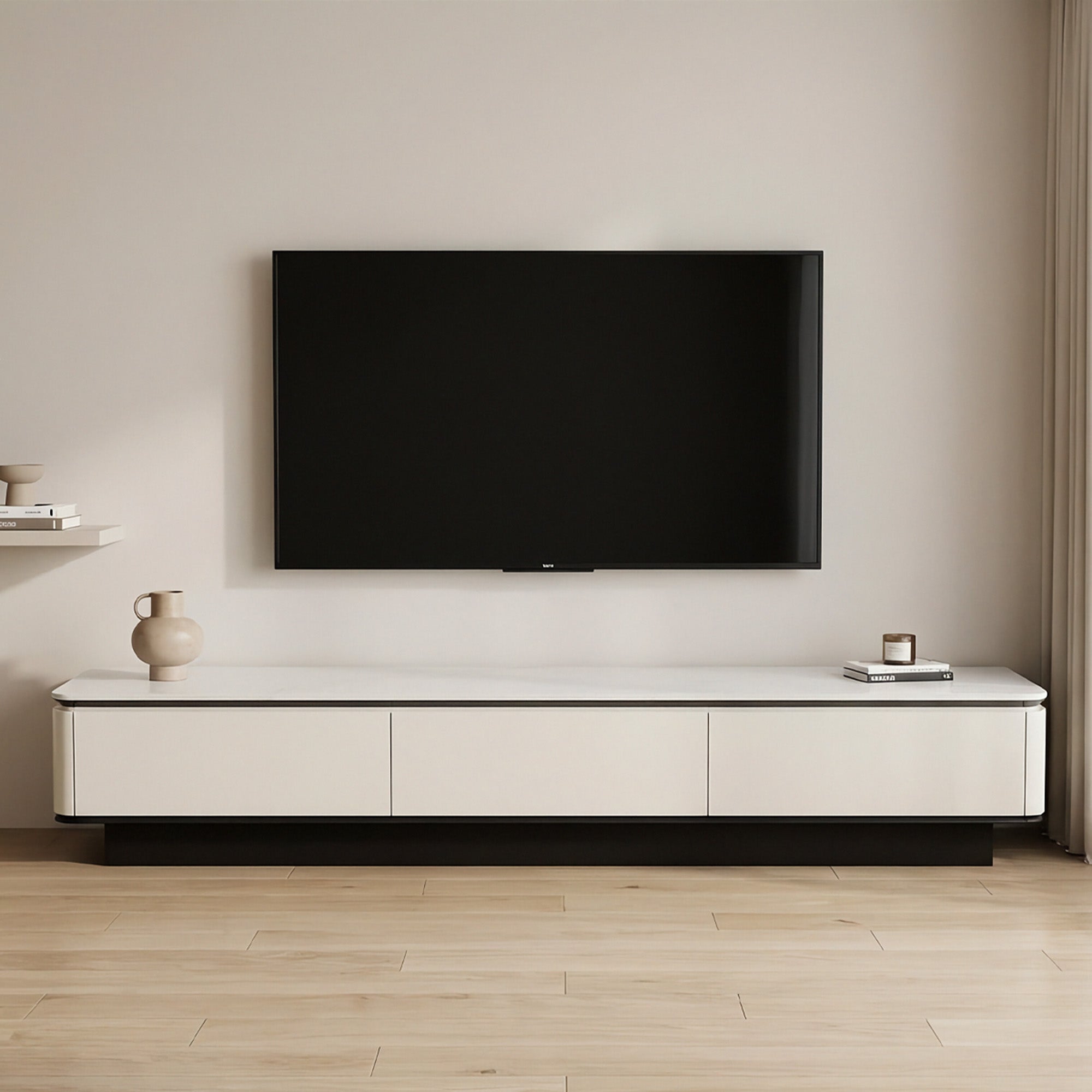 Parma - TV Stand - Light Grey - 78 in