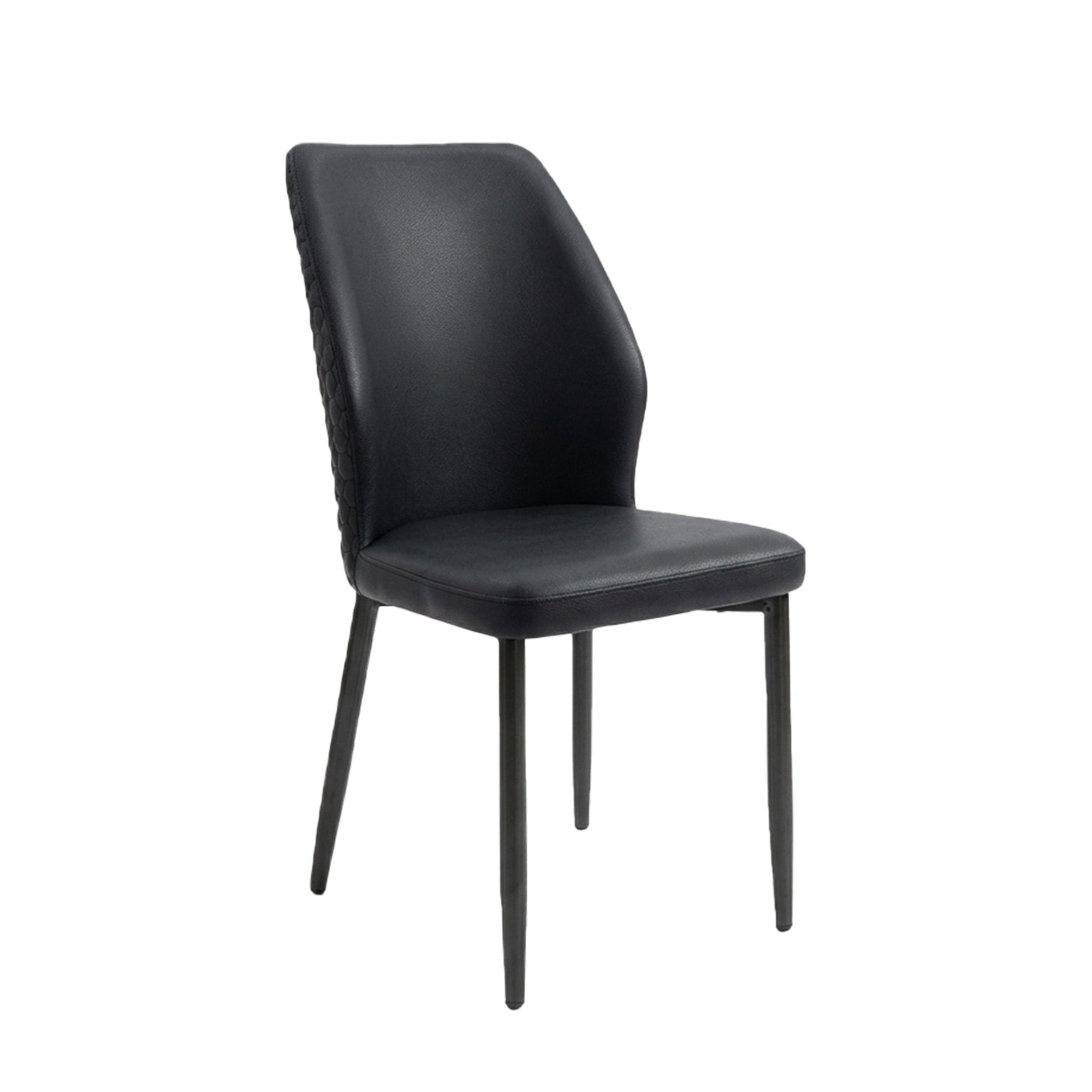 Dawson - Chaise de Salle à Manger - Simili-Cuir Noir